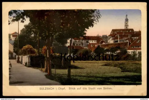 ALTE POSTKARTE SULZBACH IN DER OBERPFALZ BLICK AUF DIE STADT VON SÜDEN Sulzbach-Rosenberg cpa postcard Ansichtskarte AK