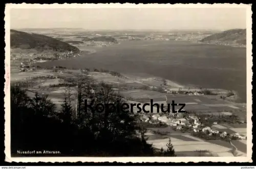 ALTE POSTKARTE NUSSDORF AM ATTERSEE BLICK AUF DEN SEE Österreich Austria Autriche cpa postcard AK Ansichtskarte