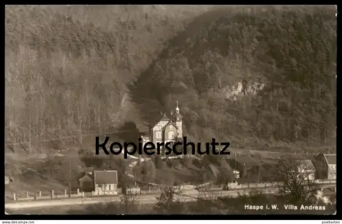 ALTE POSTKARTE HAGEN HASPE IN WESTFALEN VILLA ANDREAS 1929 Haus cpa postcard AK Ansichtskarte