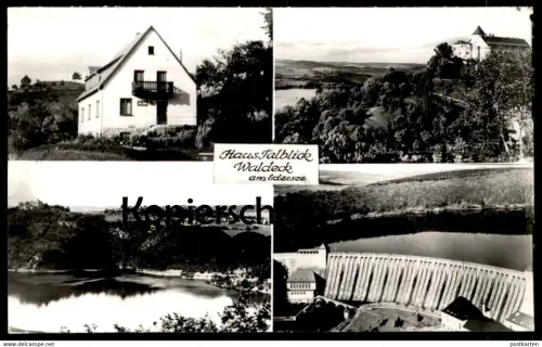 ÄLTERE POSTKARTE WALDECK AM EDERSEE HAUS TALBLICK Talsperre cpa postcard AK Ansichtskarte