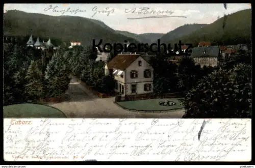 ALTE POSTKARTE TABARZ PANORAMA THÜRINGEN 1906 Stempel Grosstabarz cpa postcard AK Ansichtskarte