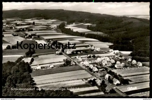 ÄLTERE POSTKARTE SCHWENNINGDORF AM WIEHENGEBIRGE LUFTBILD Rödinghausen Kreis Herford AK Ansichtskarte cpa postcard
