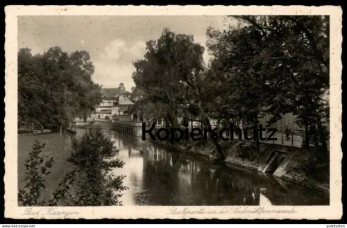 ALTE POSTKARTE BAD KISSINGEN SAALEPARTIE AN DER LINDMÜHLPROMENADE Lindesmühlpromenade Mühlpromenade AK cpa postcard