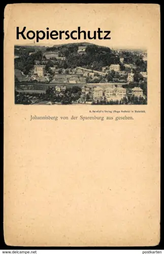 ALTE VORLÄUFER LITHO POSTKARTE BIELEFELD JOHANNISBERG VON DER SPARENBURG GESEHEN Sparrenburg Ansichtskarte precurseur AK