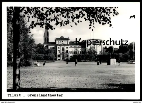 ÄLTERE POSTKARTE TILSIT GRENZLANDTHEATER SOWETSK KALININGRAD SOWJETSK Ostpreussen Theater theatre postcard Ansichtskarte