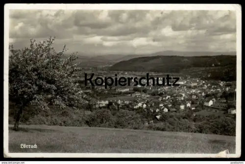ALTE POSTKARTE LÖRRACH PANORAMA 1940 Gesamtansicht Totalansicht Feldpost Baden-Württemberg Ansichtskarte AK cpa postcard