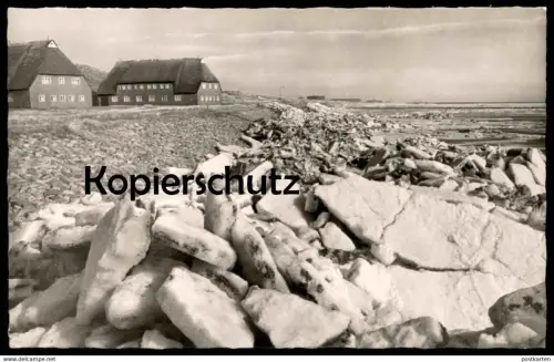 ÄLTERE POSTKARTE LIST AUF INSEL SYLT WINTER EIS SCHNEE hiver snow neige AK Ansichtskarte cpa postcard