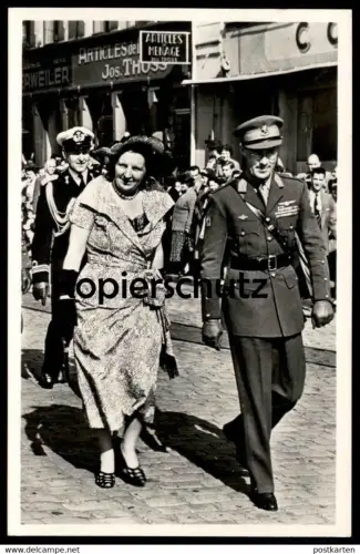ALTE POSTKARTE LUXEMBOURG 20. Juni 1951 OP WEG NAAR DE KRANSLEGGING MONUMENT KONING Thoss Luxemburg Nederland Koningin