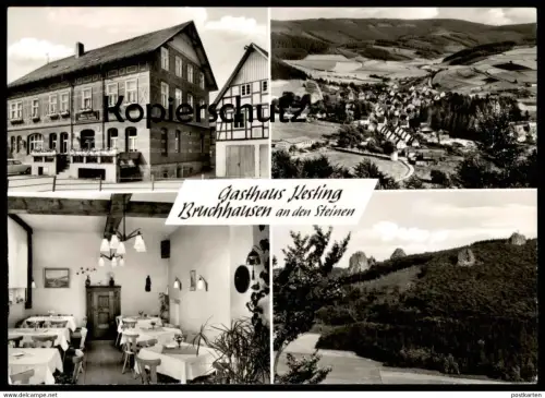 ÄLTERE POSTKARTE BRUCHHAUSEN AN DEN STEINEN ÜBER BESTWIG OLSBERG GASTHAUS KESTING cpa postcard AK Ansichtskarte