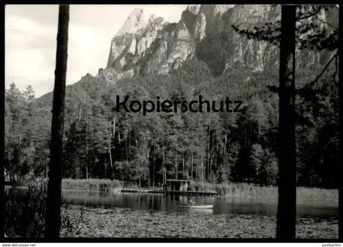 ÄLTERE POSTKARTE VÖLSERWEIHER VÖLSER WEIHER LAGHETTO DI FIE 1970 bei Völs am Schlern Bozen Bolzano AK Ansichtsarte cpa