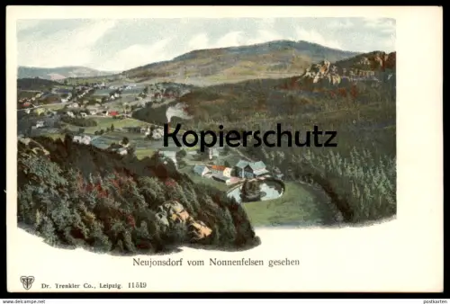 ALTE POSTKARTE NEUJONSDORF JONSDORF VOM NONNENFELSEN GESEHEN cpa postcard AK Ansichtskarte