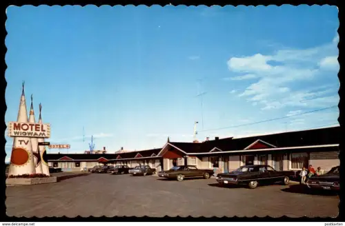 ÄLTERE POSTKARTE MOTEL WIGWAM TACHÉ MONTMAGNY Québec Canada Kanada Zelt tent tente cpa postcard AK Ansichtskarte