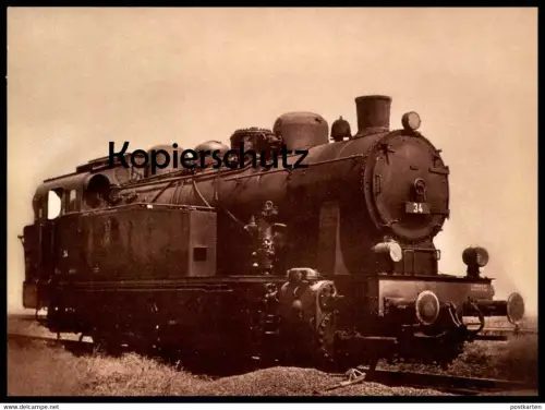 REPRO POSTKARTE DAMPFLOK HUMBOLDT Eh2 KFBE-Betriebsnummer 34 steam train locomotive à vapeur AK Ansichtskarte postcard