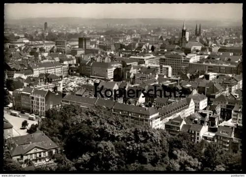 ÄLTERE POSTKARTE BLICK AUF DÜSSELDORF PANORAMA TOTALANSICHT Markt marché market Ansichtskarte AK cpa postcard
