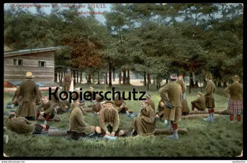 ALTE POSTKARTE SENNELAGER BEI PADERBORN KRIEGSGEFANGENE SCHOTTLÄNDER Schottland scotland scottish soldiers kilt postcard