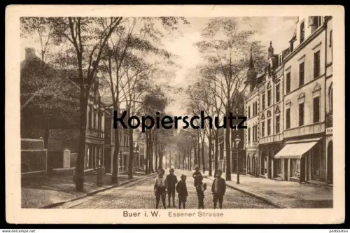 ALTE POSTKARTE GELSENKIRCHEN BUER ESSENER STRASSE ESSENERSTRASSE KINDER Schüler enfants pupil Ansichtskarte cpa postcard