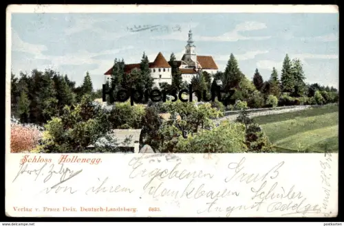 ALTE POSTKARTE SCHLOSS HOLLENEGG 1901 DEUTSCH-LANDSBERG Deutschlandsberg bei Graz Steiermark Austria castle cpa postcard