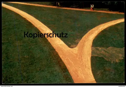 ÄLTERE POSTKARTE CHRISTO & JEANNE CLAUDE WRAPPED WALK WAYS, Jacob L. Loose Park Kansas City Missouri Ansichtskarte cpa