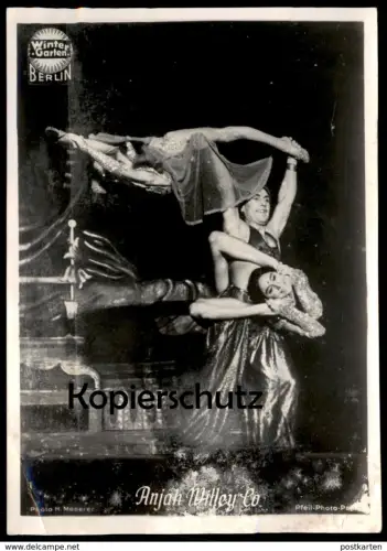 ALTE POSTKARTE BERLIN ZIRKUS WINTERGARTEN ANJAH WILLEY 1943 Autogramm Breslau Akrobat acrobat circus Cirque Unterschrift