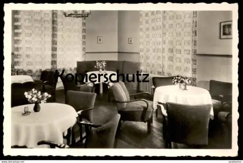 ÄLTERE POSTKARTE CLAUSTHAL-ZELLERFELD JOHANNESER KURHAUS GESELLSCHAFTSZIMMER OBERHARZ AK Ansichtskarte cpa postcard