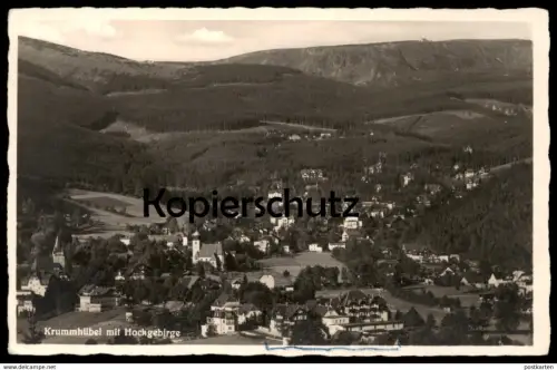 ALTE POSTKARTE KRUMMHÜBEL MIT HOCHGEBIRGE PRINZ-HEINRICH-BAUDE KARPACZ RIESENGEBIRGE Karkonosze Krkonose Ansichtskarte