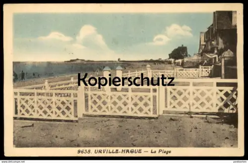ALTE POSTKARTE URVILLE-HAGUE LA PLAGE 1940 Urville-Nacqueville Strand beach Ansichtskarte AK cpa postcard