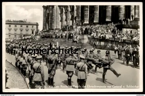 ALTE POSTKARTE BERLIN EHRENKOMPANIE GENERAL VON SCHLEICHER Parade military music Musikkapelle uniform postcard Kompanie