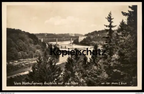 ALTE POSTKARTE HOCHUFERWEG AUSBLICK AUF DIE ISAR MÜNCHEN GRÜNWALD NO. 131 PHOTO E. KOST Ansichtskarte postcard AK cpa