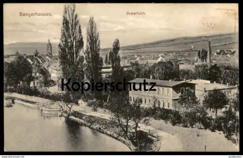 ALTE POSTKARTE SANGERHAUSEN DREIERTEICH 1916 PANORAMA Feldpoststempel cachet Feldpost Ansichtskarte AK cpa postcard