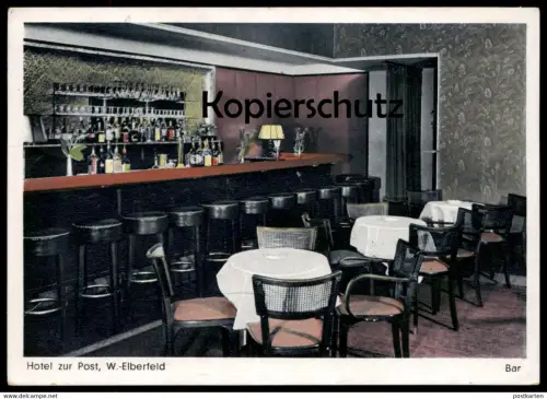 ALTE POSTKARTE WUPPERTAL ELBERFELD HOTEL ZUR POST BESITZER JOS. AHN BAR FELDPOST 1942 Ansichtskare AK cpa postcard