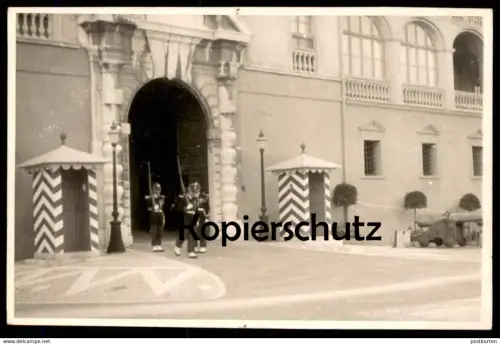 FOTO POSTKARTE CPA PHOTO MONACO MONTE CARLO Kanone cannon soldiers changing of the guard relève de la garde Wachablösung
