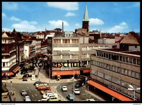 ÄLTERE POSTKARTE HAMM WESTSTRASSE Auto Volkswagen Mercedes Peugeot Opel Car Reklame Kloster Pils Quelle Deutscher Ring