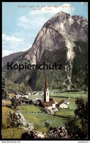 ALTE POSTKARTE TUMPEN MIT ACHERKOGEL 1914 ÖTZTAL TIROL Umhausen bei Imst Ansichtskarte AK cpa postcard