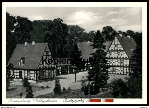 ALTE POSTKARTE BRAUNSCHWEIG RIDDAGSHAUSEN REICHSJÄGERHOF HERMANN Gxxxng WWII cpa postcard AK Ansichtskarte