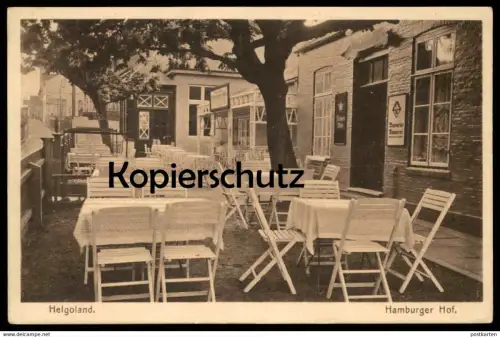 ALTE POSTKARTE INSEL HELGOLAND RESTAURATION HAMBURGER HOF Restaurant Bavaria Brauerei Ansichtskarte AK cpa postcard