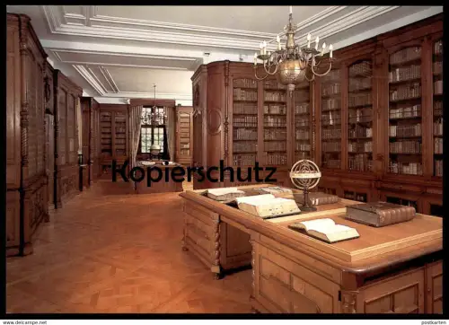 POSTKARTE BIBLIOTHEK BURG ANHOLT ISSELBURG bibliotheque library Schloss castle chateau Ansichtskarte AK cpa postcard
