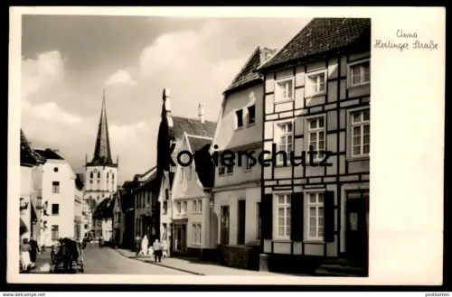ALTE POSTKARTE UNNA HERTINGER STRASSE HERTINGERSTRASSE Pferdefuhrwerk Ansichtskarte AK cpa postcard