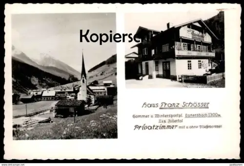 ÄLTERE POSTKARTE HAUS FRANZ SCHÖSSER TUX LANERSBACH ZILLERTAL Österreich Hintertux Ansichtskarte AK cpa postcard