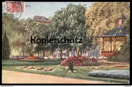 ALTE KÜNSTLER POSTKARTE DRESDEN GROSSER GARTEN 1912 garden Verlag Monopol Ansichtskarte AK cpa postcard
