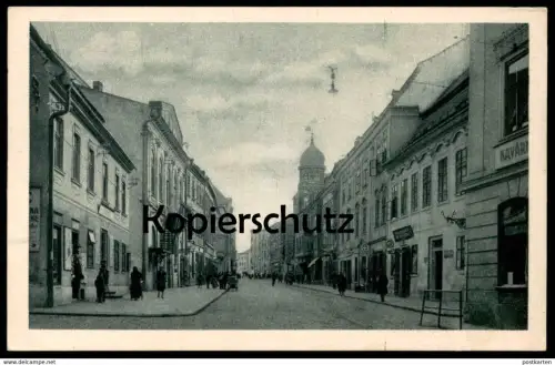 ALTE POSTKARTE IGLAU JIHLAVA KOMENSKYSTRASSE MIT STADTTHEATER CZECHOSLOVAKIA Czech Republic Tchèquie Mähren Moravie AK