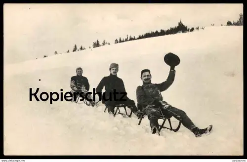 ALTE POSTKARTE WINTERSPORT RODEL SCHLITTEN FAHREN TEGERNSEE SPORT BOB Rodeln Luge Traineau Sleigh Ottmar Zieher 1905 cpa