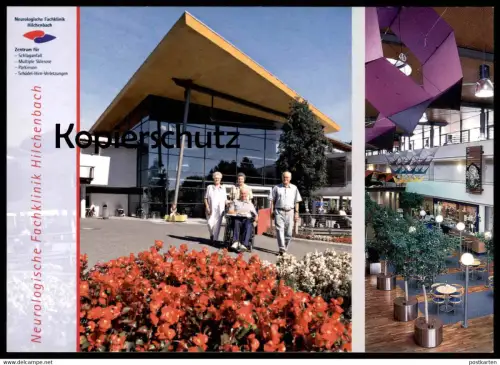 ÄLTERE POSTKARTE HILCHENBACH NEUROLOGISCHE FACHKLINIK Klinik Krankenhaus Hospital Rollstuhl wheelchair AK Ansichtskarte