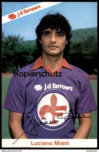 AUTOGRAMMKARTE AC FLORENZ FIORENTINA LUCIANO MIANI FLORENTINA CARD SOCCER FOOTBALL ITALY ITALIA ITALIE Firenze Autograph