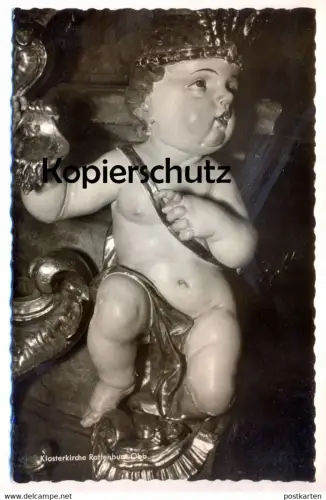 ÄLTERE POSTKARTE KLOSTERKIRCHE ROTTENBUCH ENGEL PUTTE AM ST. JOSEF ALTAR Angel Ange Angelo bei Weilheim Schongau cpa AK
