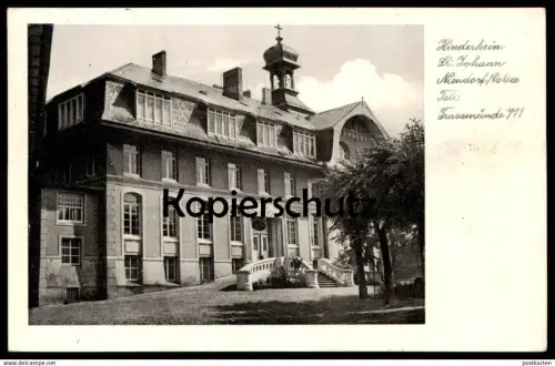 ALTE POSTKARTE KINDERHEIM ST. JOHANN NIENDORF OSTSEE TRAVEMÜNDE LÜBECK children's hom foyer d'enfants Ansichtskarte cpa