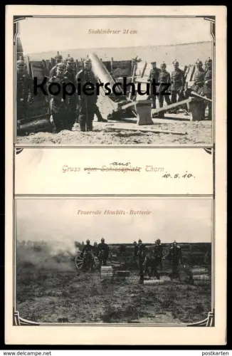 ALTE POSTKARTE GRUSS VOM SCHIESSPLATZ THORN Soldaten Militär Soldats Military Torun Ostpreussen Ostpreußen polska poland