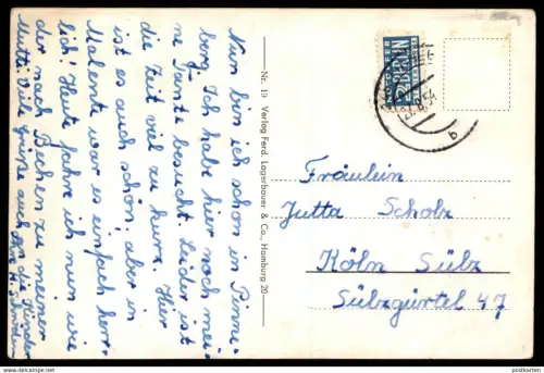 ALTE POSTKARTE GRUSS AUS DER ROSENSTADT PINNEBERG BAHNHOF BAHNHOFSHOTEL ROSENGARTEN station gare Rosen Rose Roses AK cpa