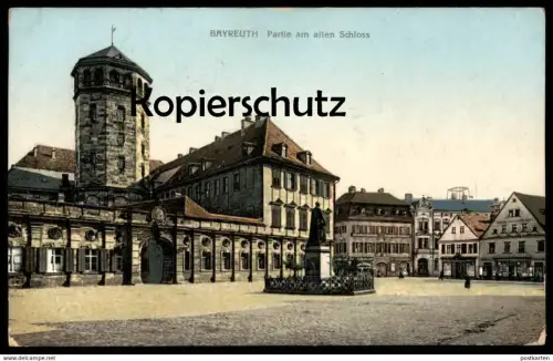 ALTE POSTKARTE BAYREUTH PARTIE AM ALTEN SCHLOSS 1912 ALTES SCHLOSS castle chateau Ansichtskarte AK cpa postcard