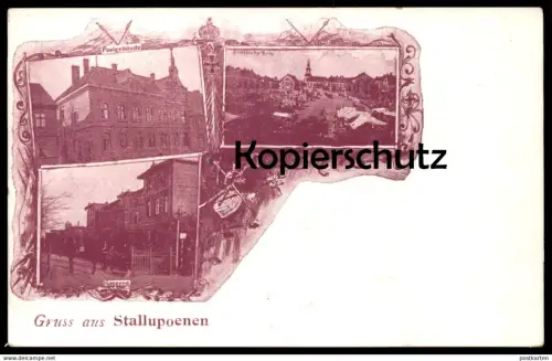 ALTE POSTKARTE GRUSS AUS STALLUPOENEN KASERNE POST Nesterow Ebenrode Stalupenai Stolupiany Ostpreussen postcard AK