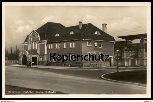 ALTE POSTKARTE HANNOVER BAHNHOF BISMARCKSTRASSE station gare cpa postcard AK Ansichtskarte Niedersachsen